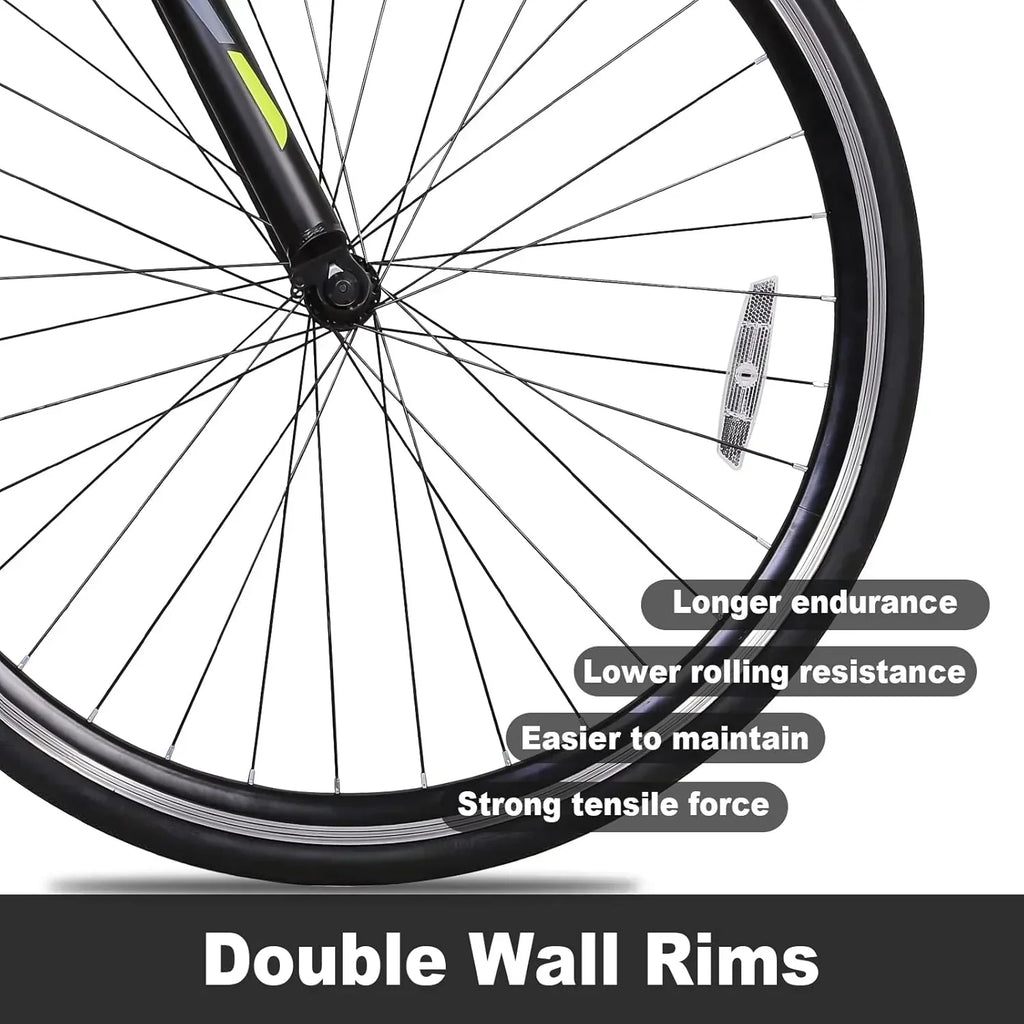 WEIZE Road Bike 700C Wheel City Commuter Bicycle Shimano 14 Speed Drop Bar Racing Adult Bike