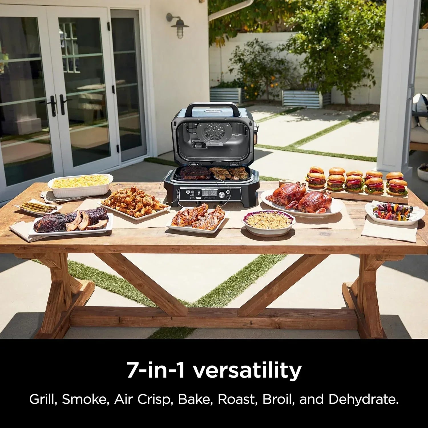 Ninja Woodfire Pro XL Outdoor Grill Smoker Thermometer 4-in-1 Master Grill BBQ Smoker Outdoor Air Fryer