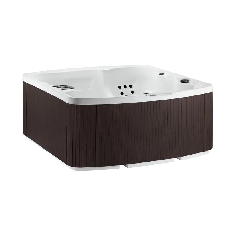 Lifesmart Spas 5 Person 23 Jet Rectangular Plug And Play Hot Tub with Ozonator in Espresso