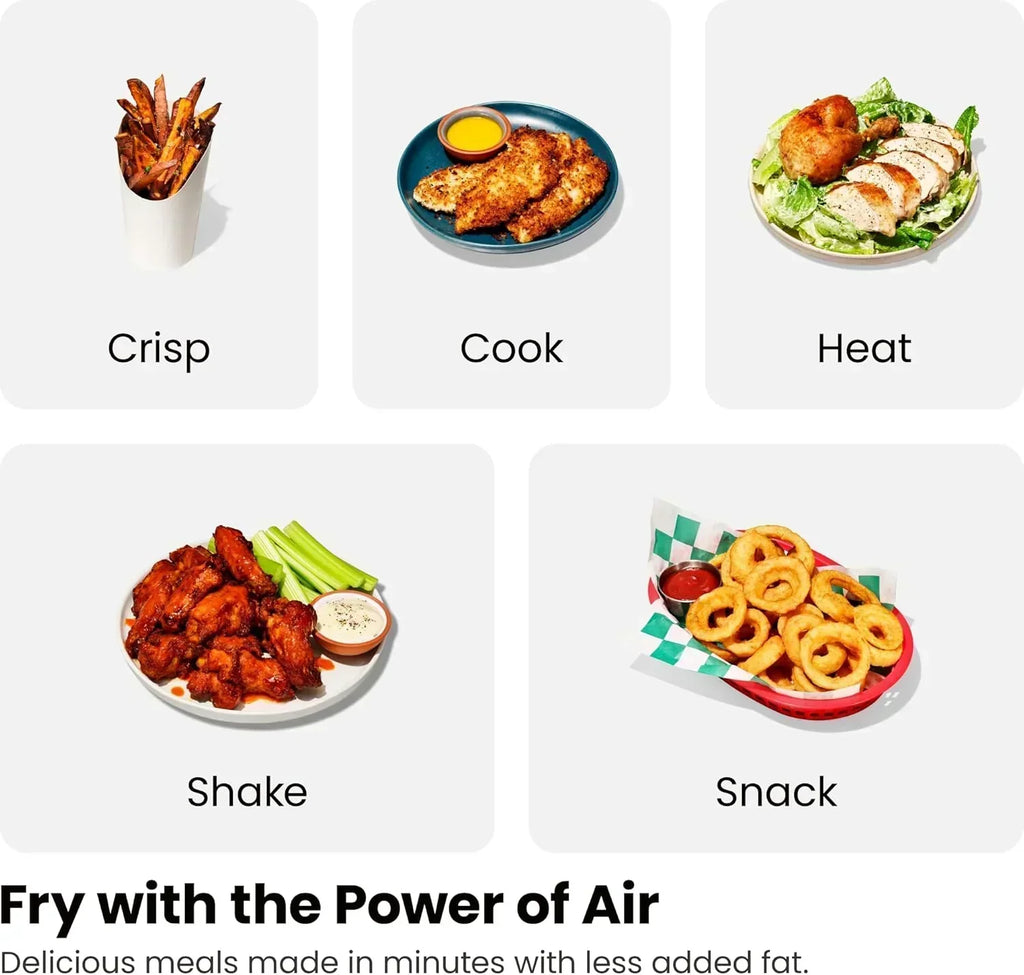 Chefman 6-Quart Dual Basket Air Fryer Digital Touchscreen Smart Sync Finish High-Frying