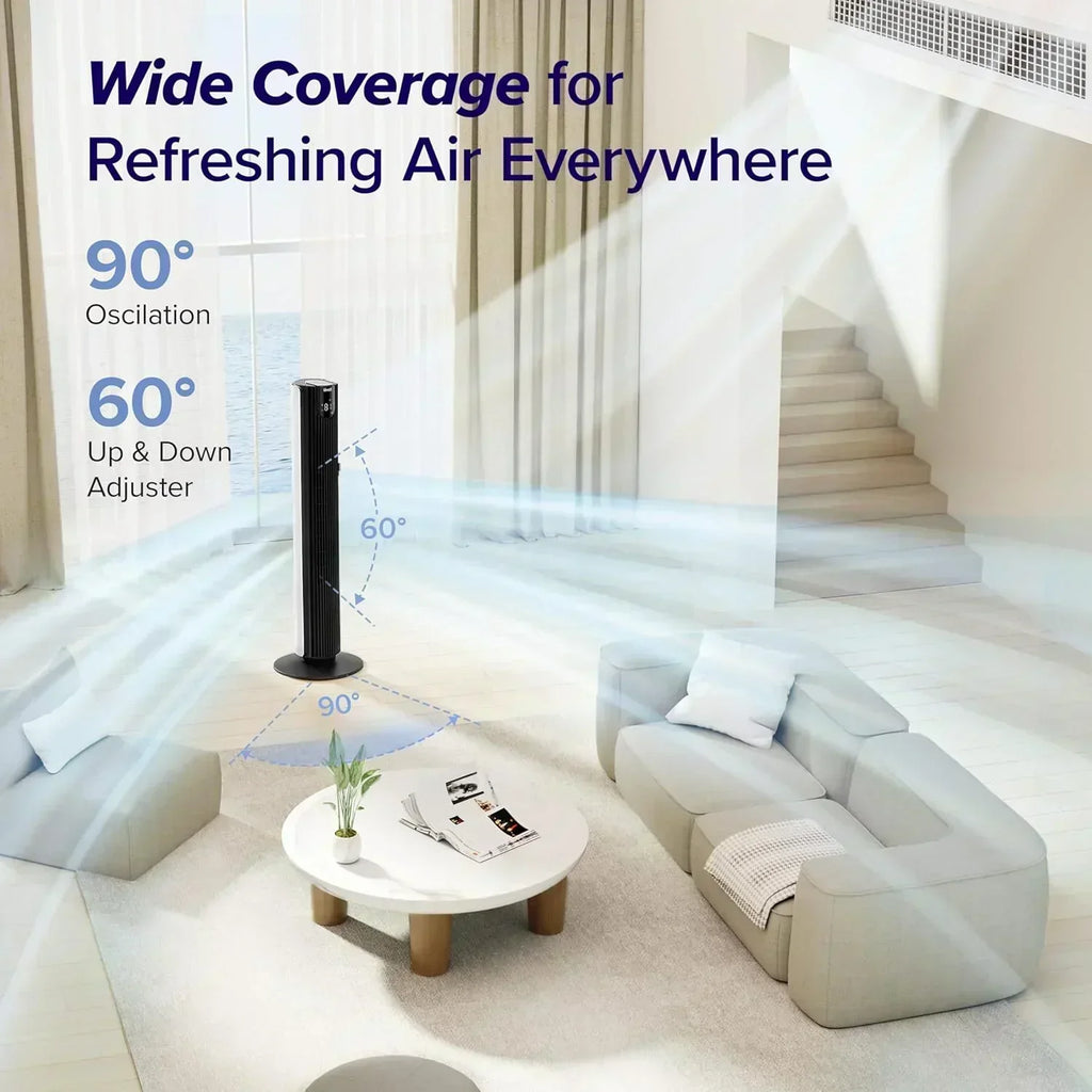 LEVOIT Tower Fan for Bedroom Standing Fan with 28dB Quiet for Sleep Remoter 12H Timer