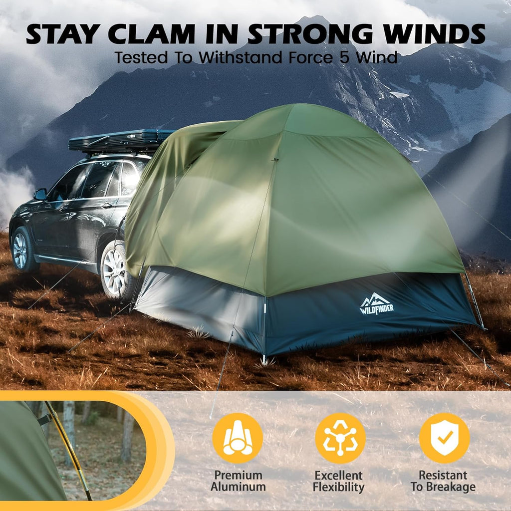 SUV Tent for Camping with Rainfly Waterproof PU3000mm Double Layer Design Car Tents