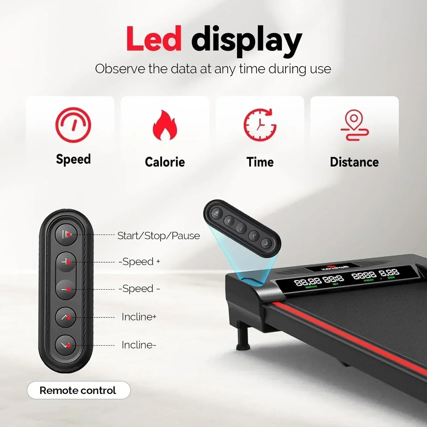 Sperax Walking Vibration Pad with APP 3 in 1 Under Desk Treadmill Walking Treadmill Pad