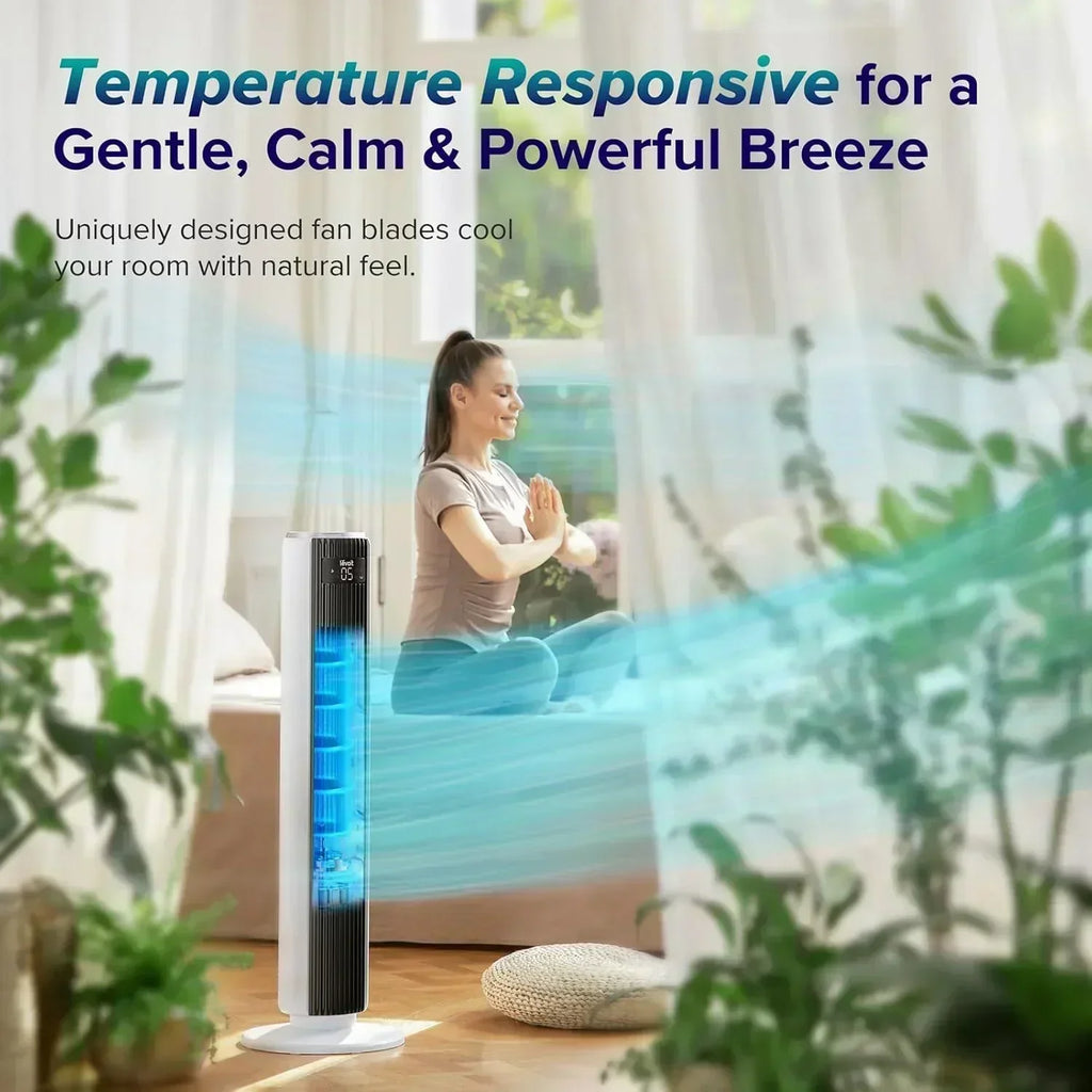 LEVOIT Tower Fan for Bedroom Standing Fan with 28dB Quiet for Sleep Remoter 12H Timer