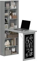 Folding convertible writing desk wall mounted desk cabinet multifunctional home workstation