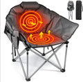Heated Camping Chair Extra Large Heated Chair Outdoor Sports Chair with 3 Heat Levels on Back