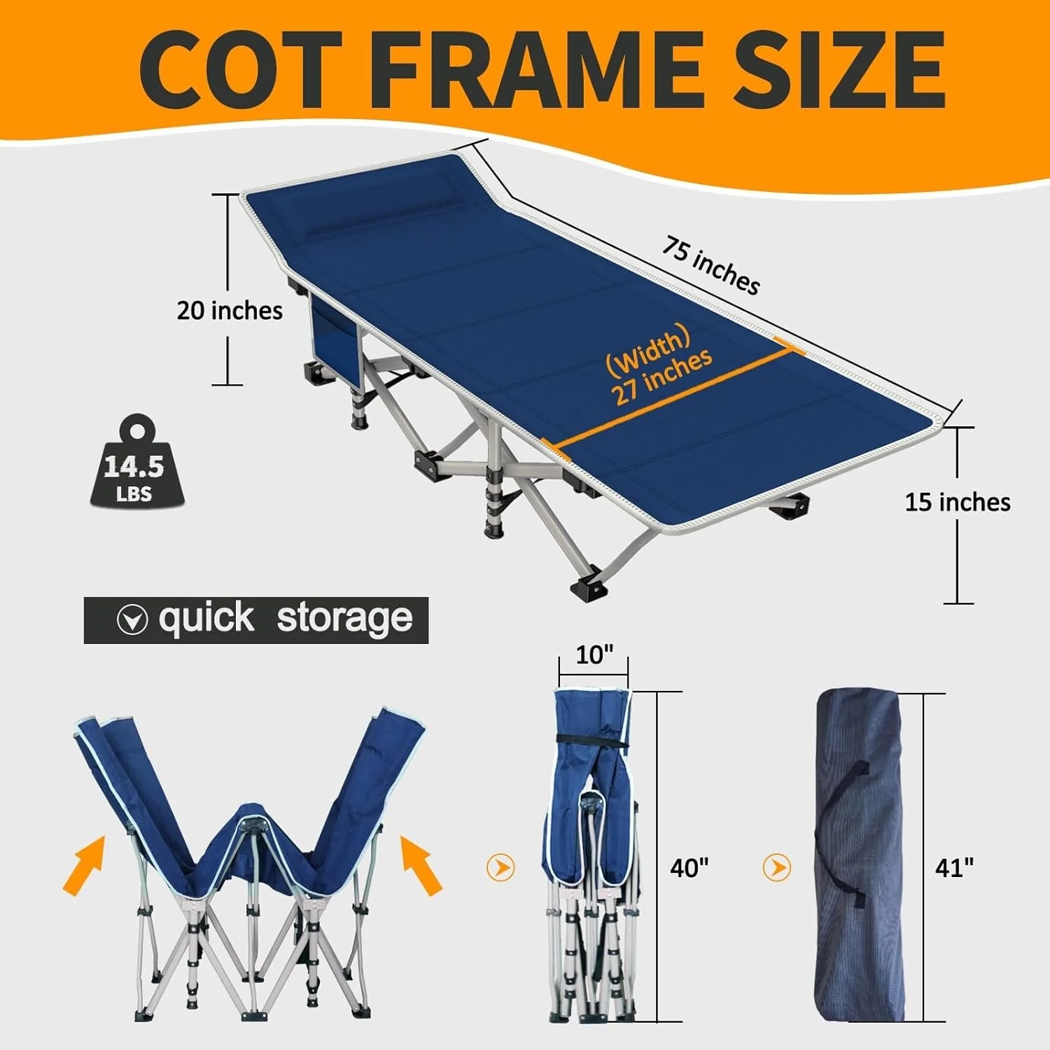 2 Pack Camping Cot with Mattress Comfortable Cot Bed Folding Cot Heavy Duty Cots for Sleeping with Carry Bag for Adults Kids Guest Bed Outdoor Indoor Home