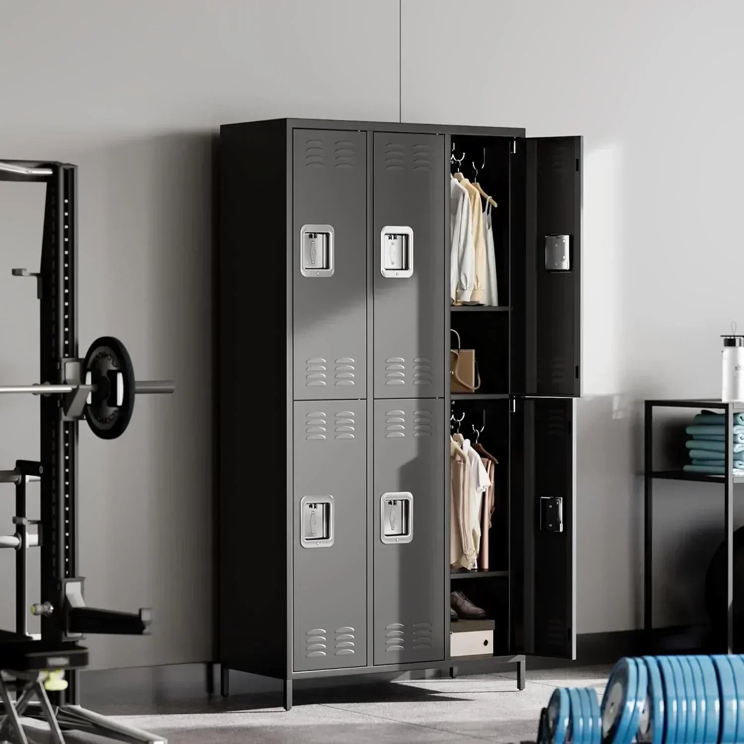 GAOMON Locker for Employees 6 Doors Locker Cabinet with Hooks Storage Locker