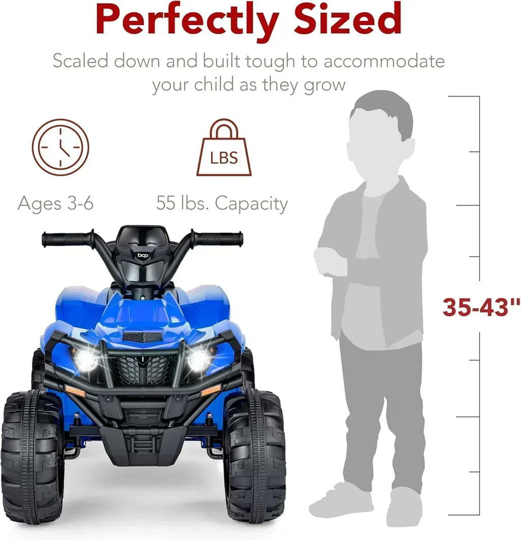Best Choice Products 12V Kids Ride-On Electric ATV 4-Wheeler Quad Car Toy Bluetooth Audio