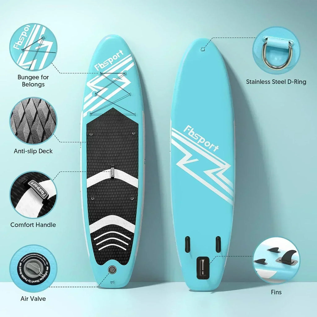 FBSPORT 11' Premium Stand Up Paddle Board Yoga Board with Durable SUP Accessories Carry Bag