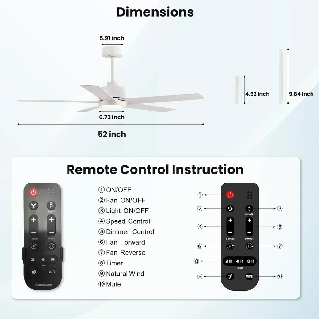 Modern ceiling fan 72 inch bedroom living room library cafe outdoor/industrial