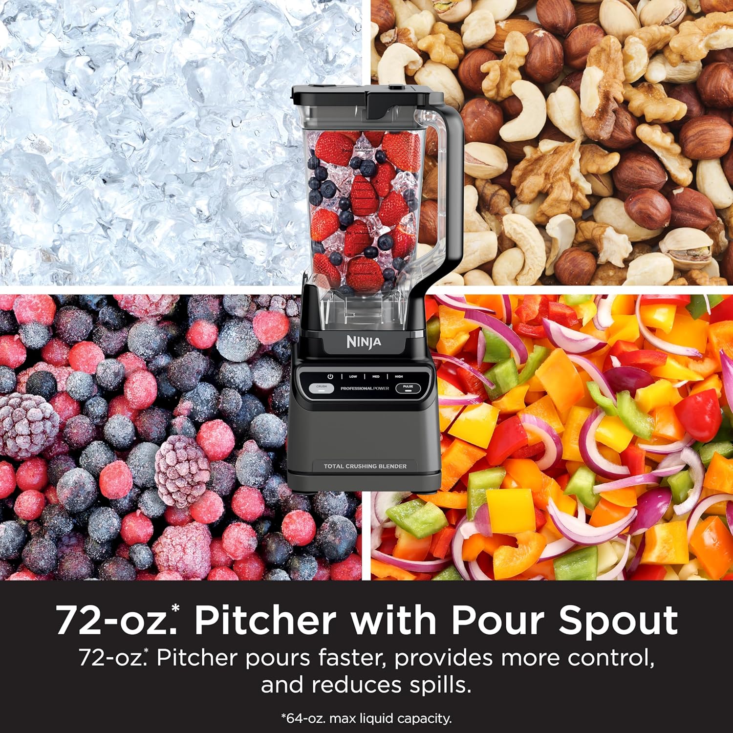 Ninja BL660 Professional Compact Smoothie and Food Processor Blender 1100W 3 Functions