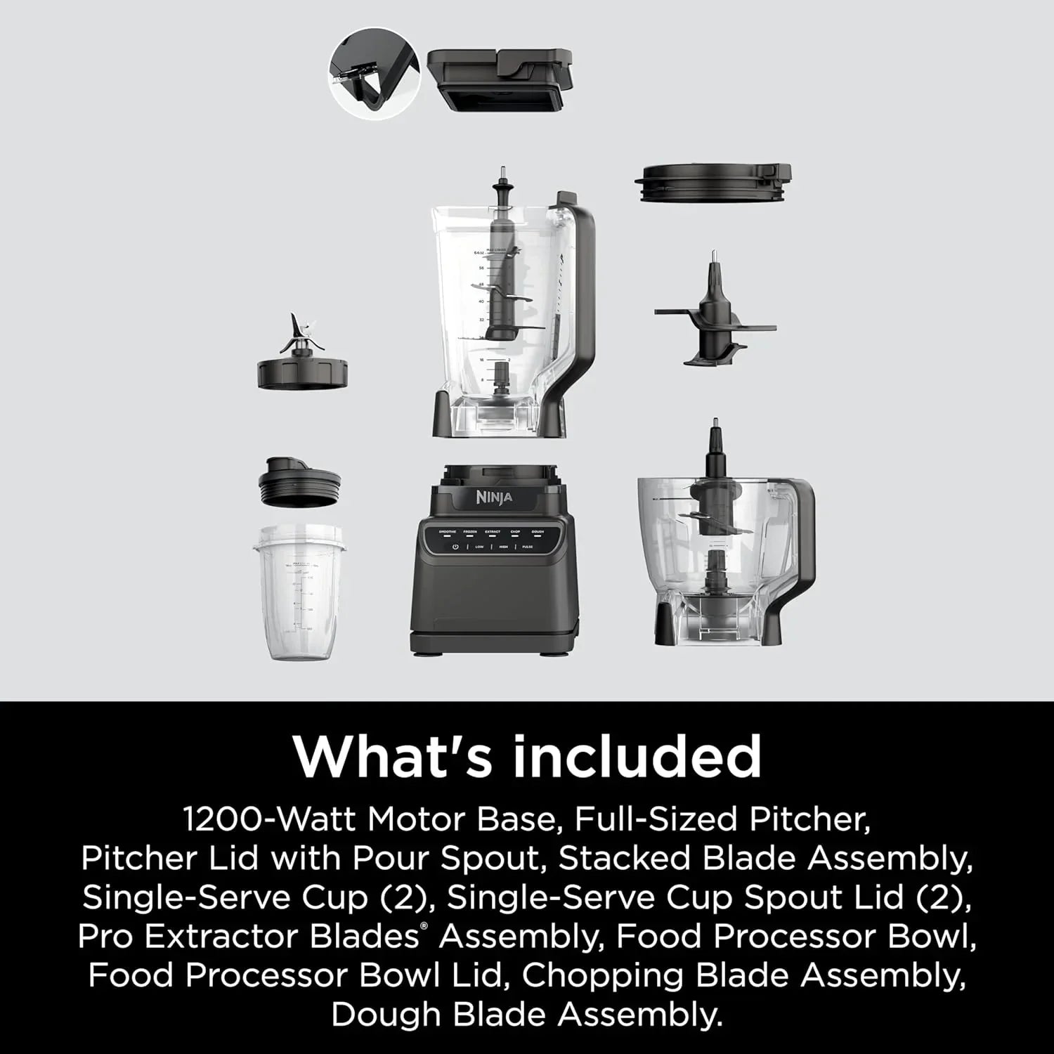 Ninja Mega Kitchen System 1500 Watt 72 Ounce Full Size Blender and 8 Cup Food Processor