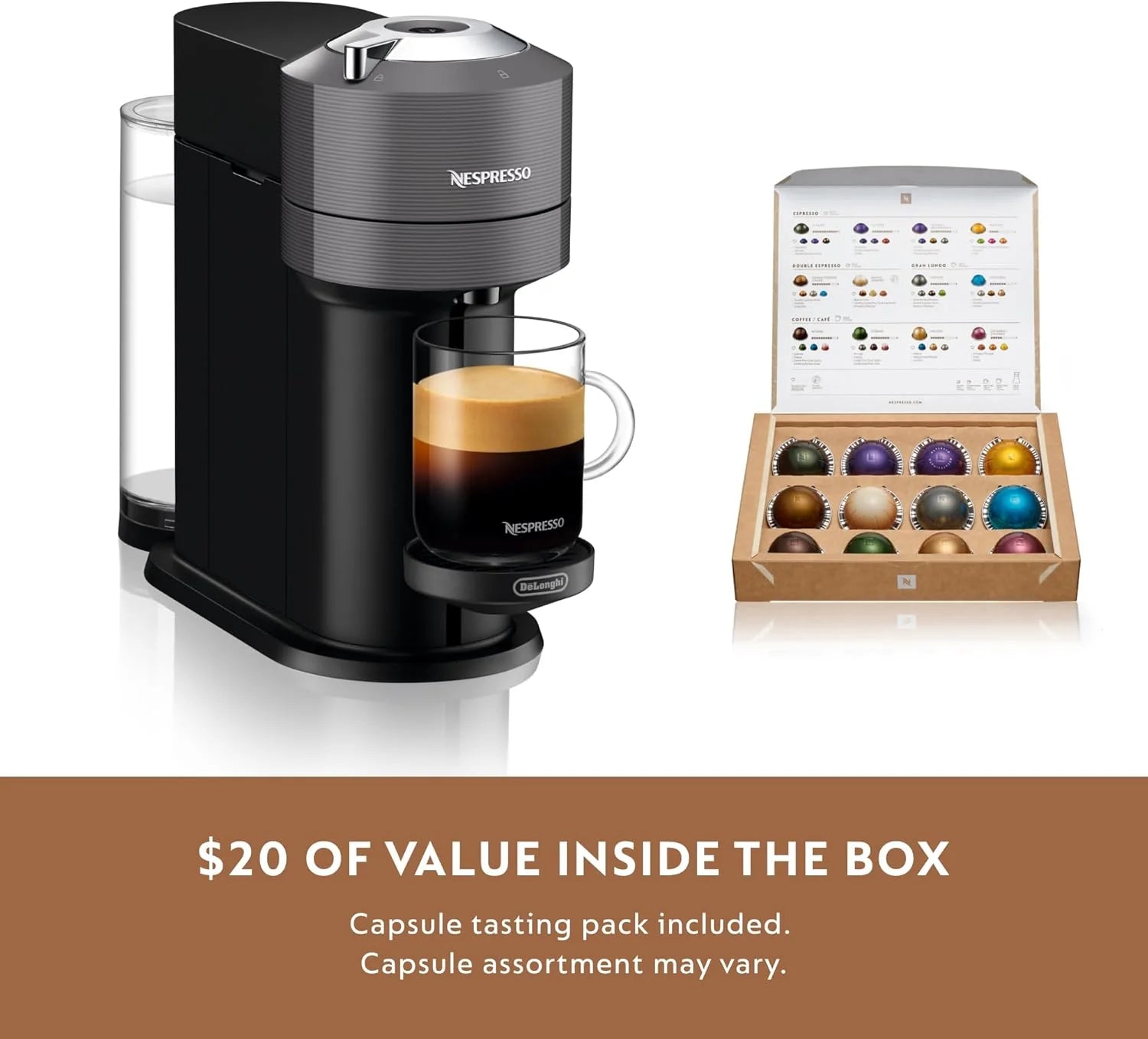 Nespresso Vertuo Next by De��Longhi White Coffee & Espresso Machine