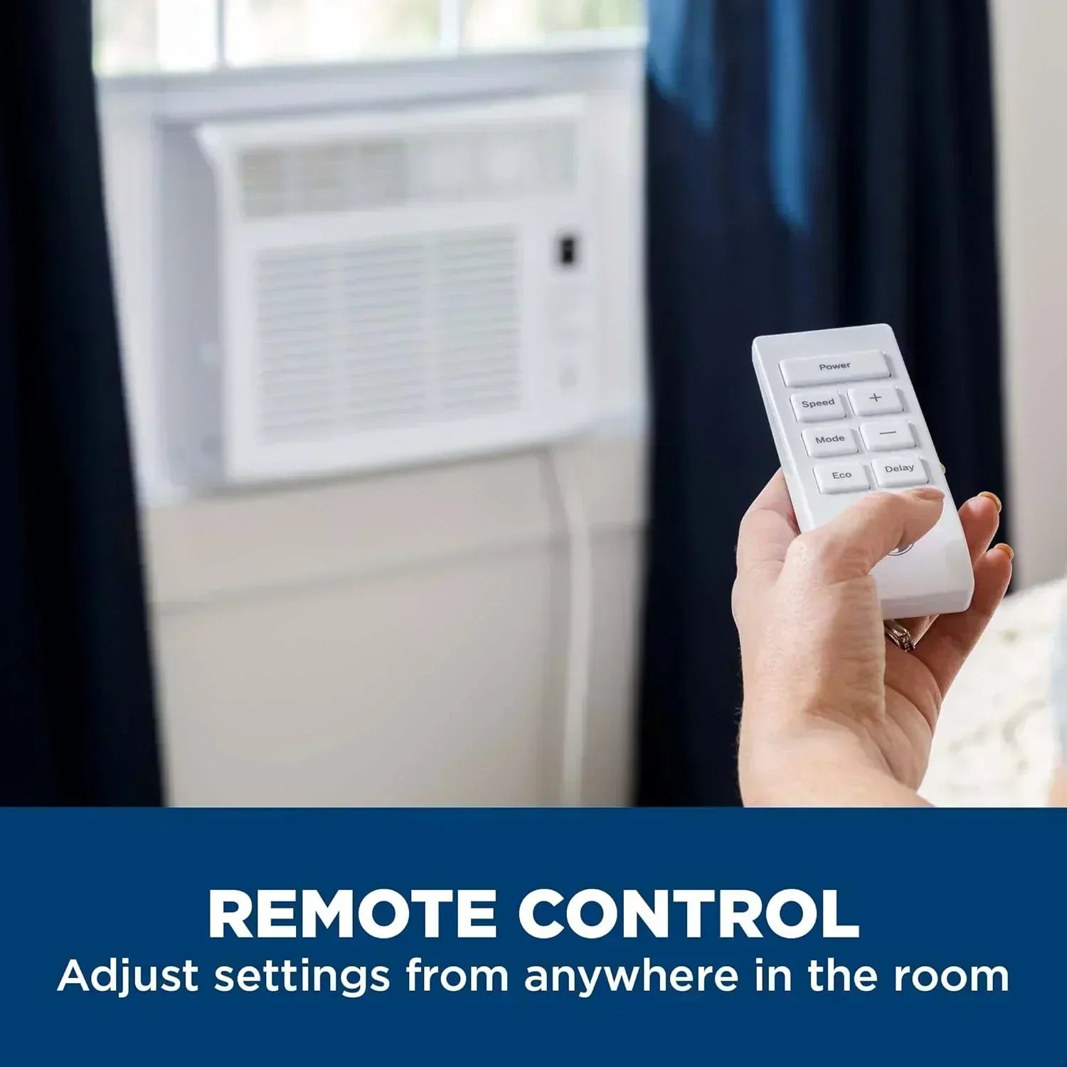 GE Window Air Conditioner Unit 5,000 BTU for Small Rooms up to 150 sq ft Manual Adjustable Fan