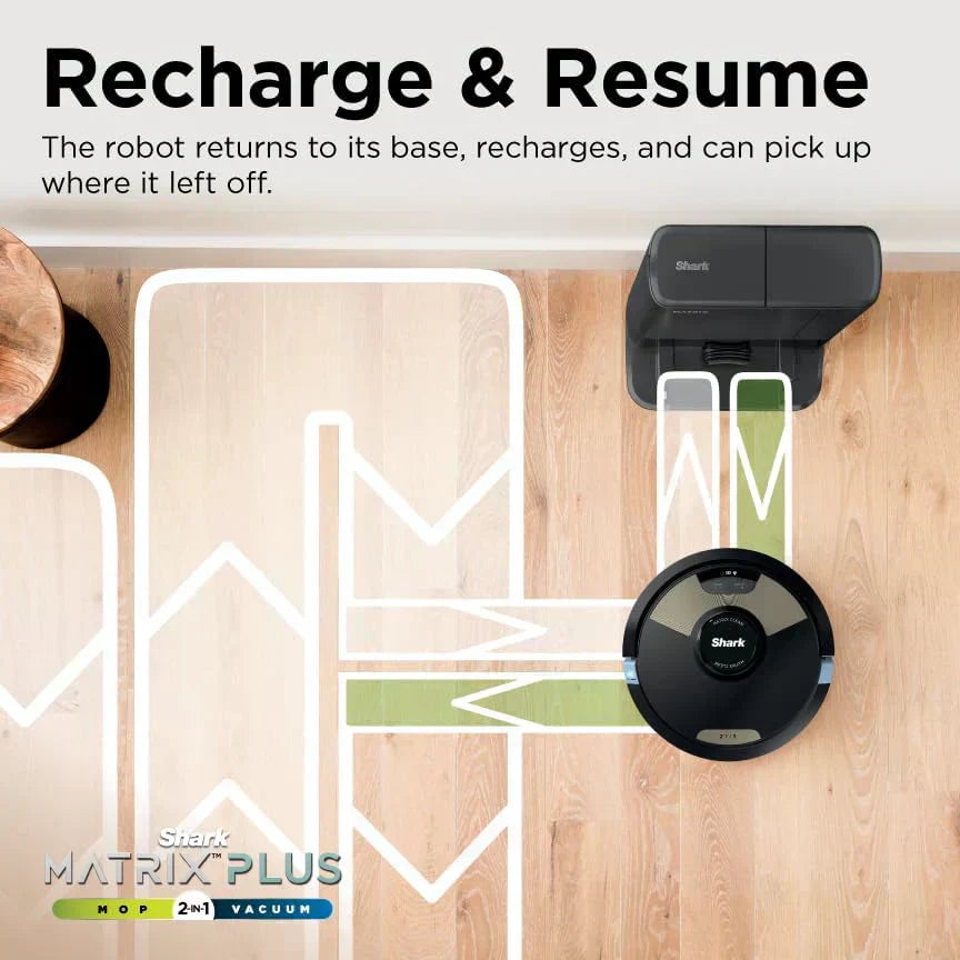 Robot Vacuum & Mop Combo Powerful Suction Matrix Plus 60-Day Debris Capacity