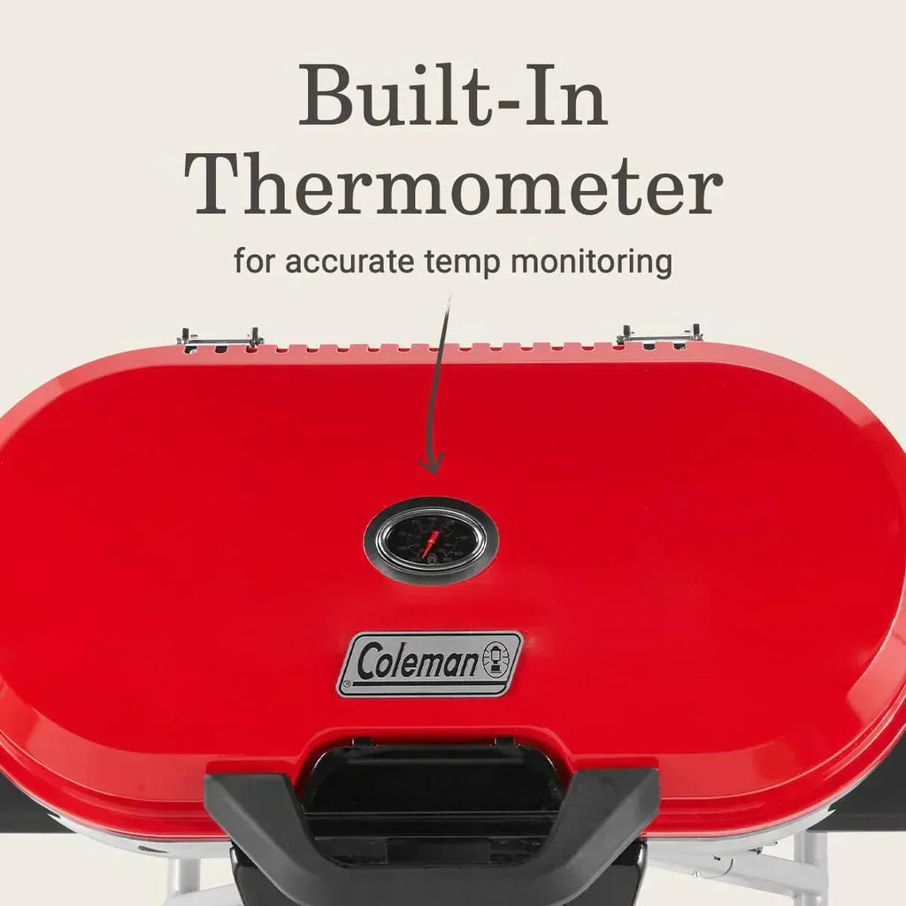 RoadTrip 285 Portable Stand-Up Propane Grill with 3 Adjustable Burners Instastart Ignition 20,000 BTUs