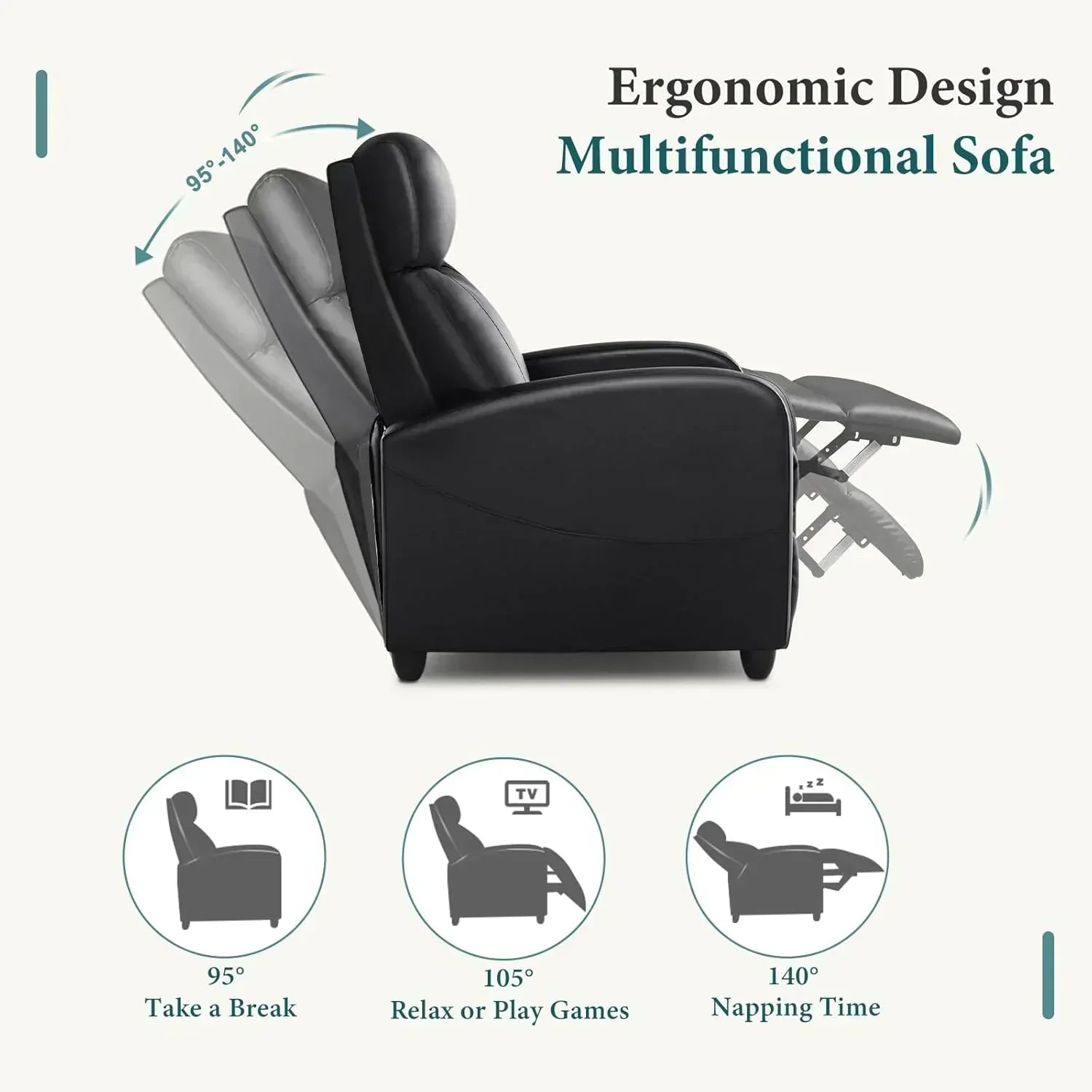 Swivel high-back rocking chair with footrest padded glider baby chair with comfortable deep seat