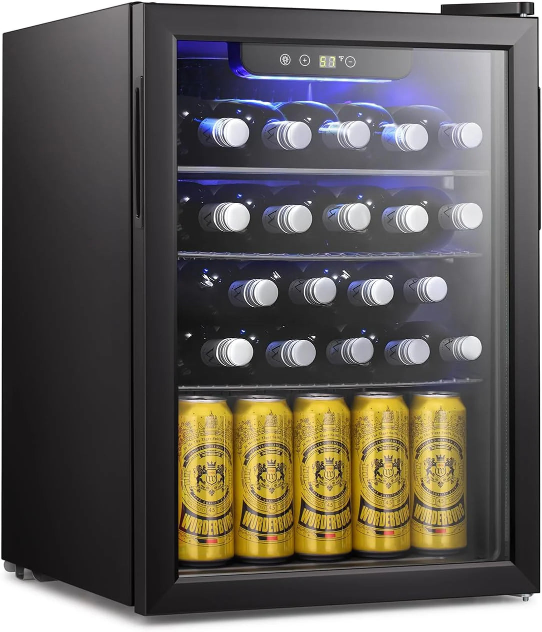 Antarctic Star 26 Bottle 130 Can Wine Cooler Cabinet Beverage Refrigerator Mini Wine Cellar