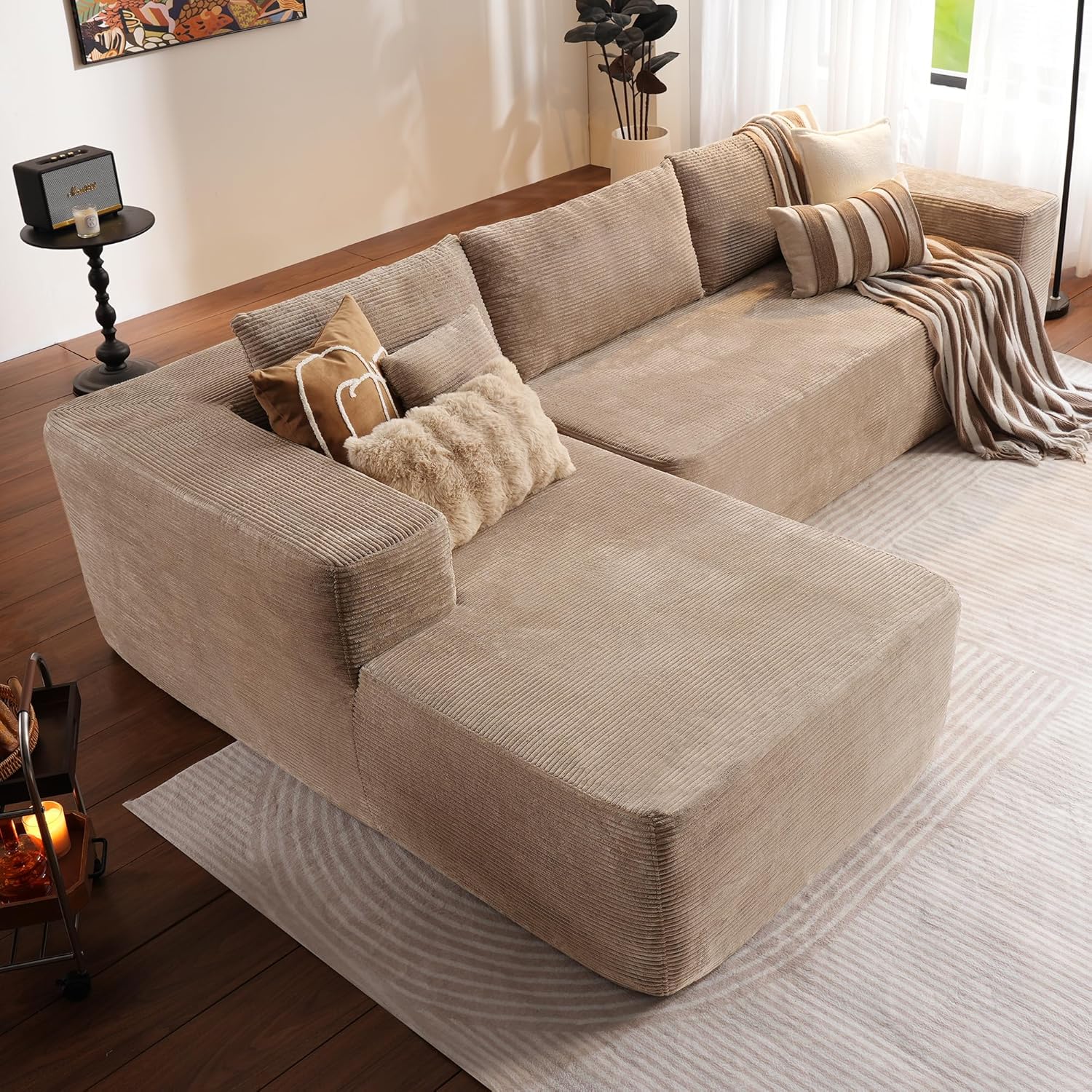 Ovios 104 Cloud Section Sofa L-shaped lounge chair, modern modular sofa