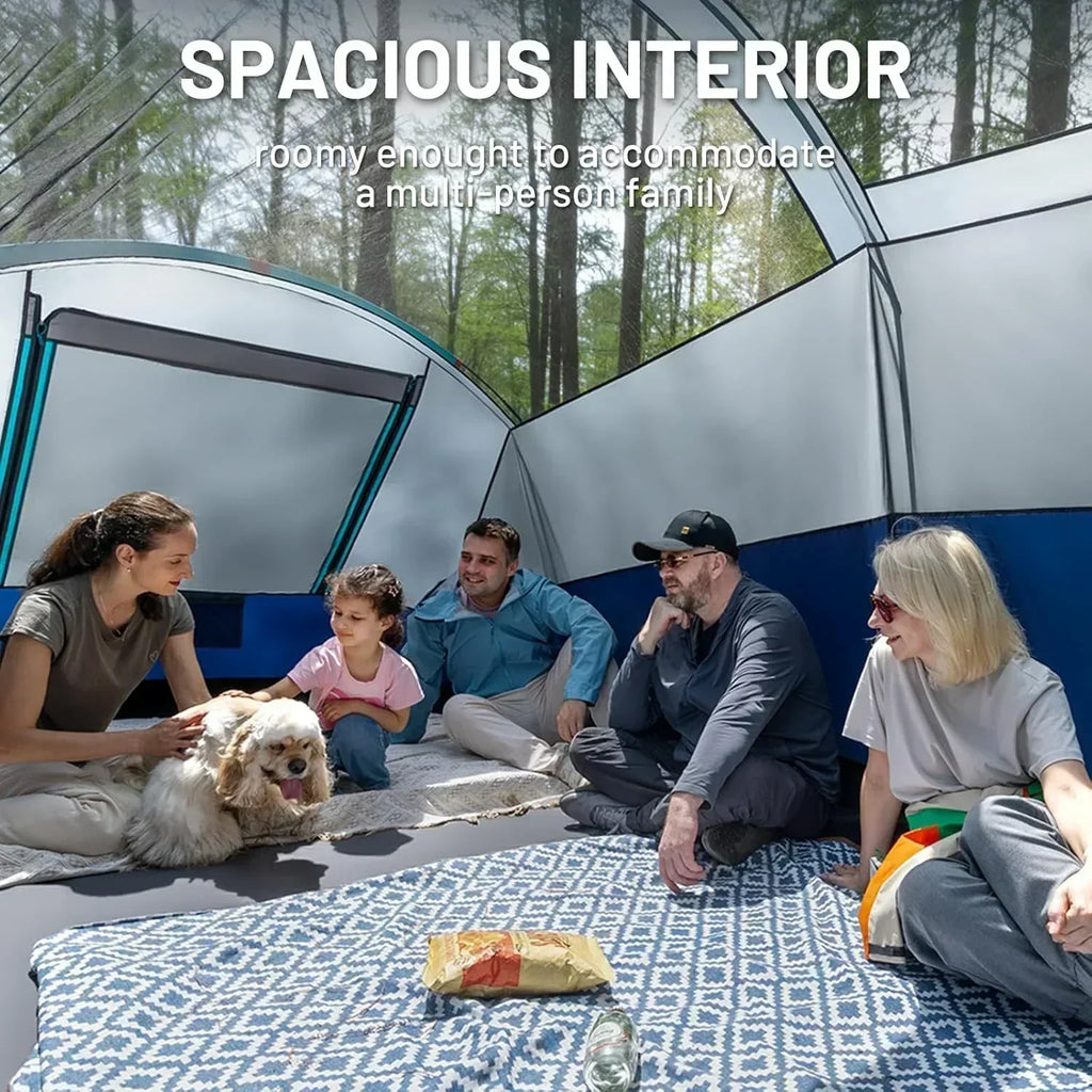 TIMBER RIDGE 8 Person Family Camping Tent Double Layer Waterproof Weather Resistant Tunnel Tent