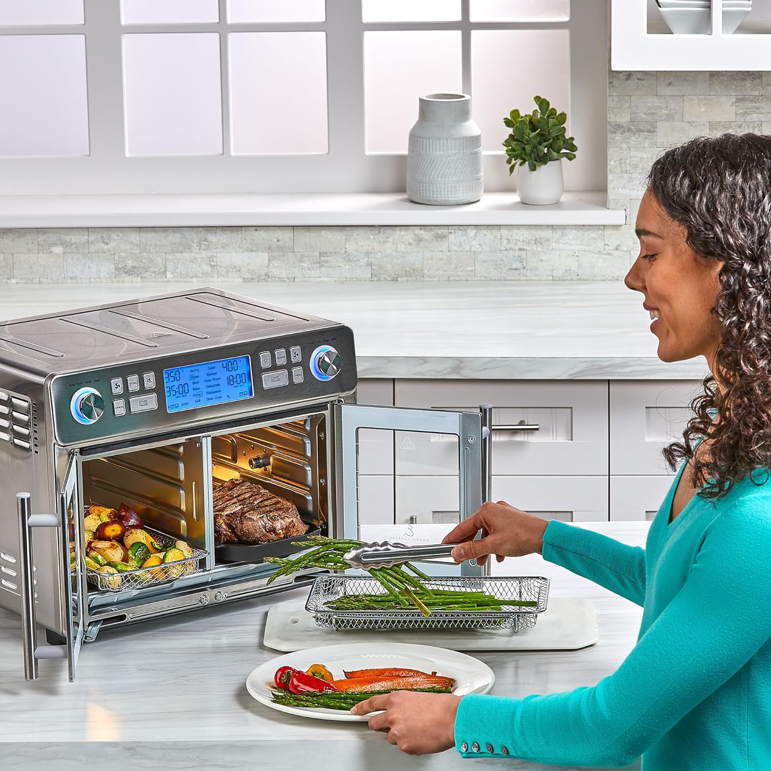 Emeril Lagasse Dual Zone 360 Air Fryer Oven Combo with French Door 25 QT Extra Large