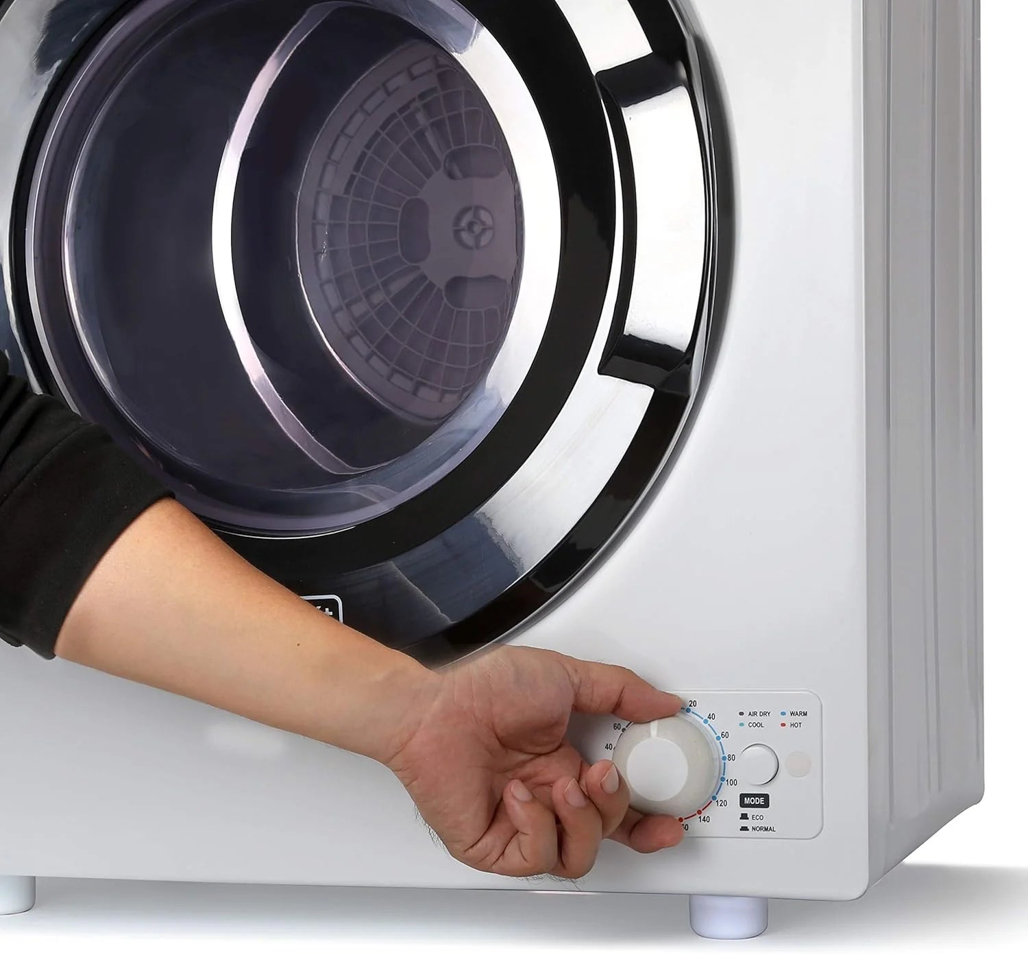 Compact Clothes Dryer, 1.5 Cu. Ft. 850W Electric Dryer, 120V Vented Portable Dryer with Stainless Steel Drum, for 5.5 lbs. of clothing for Standard Wall Outlet