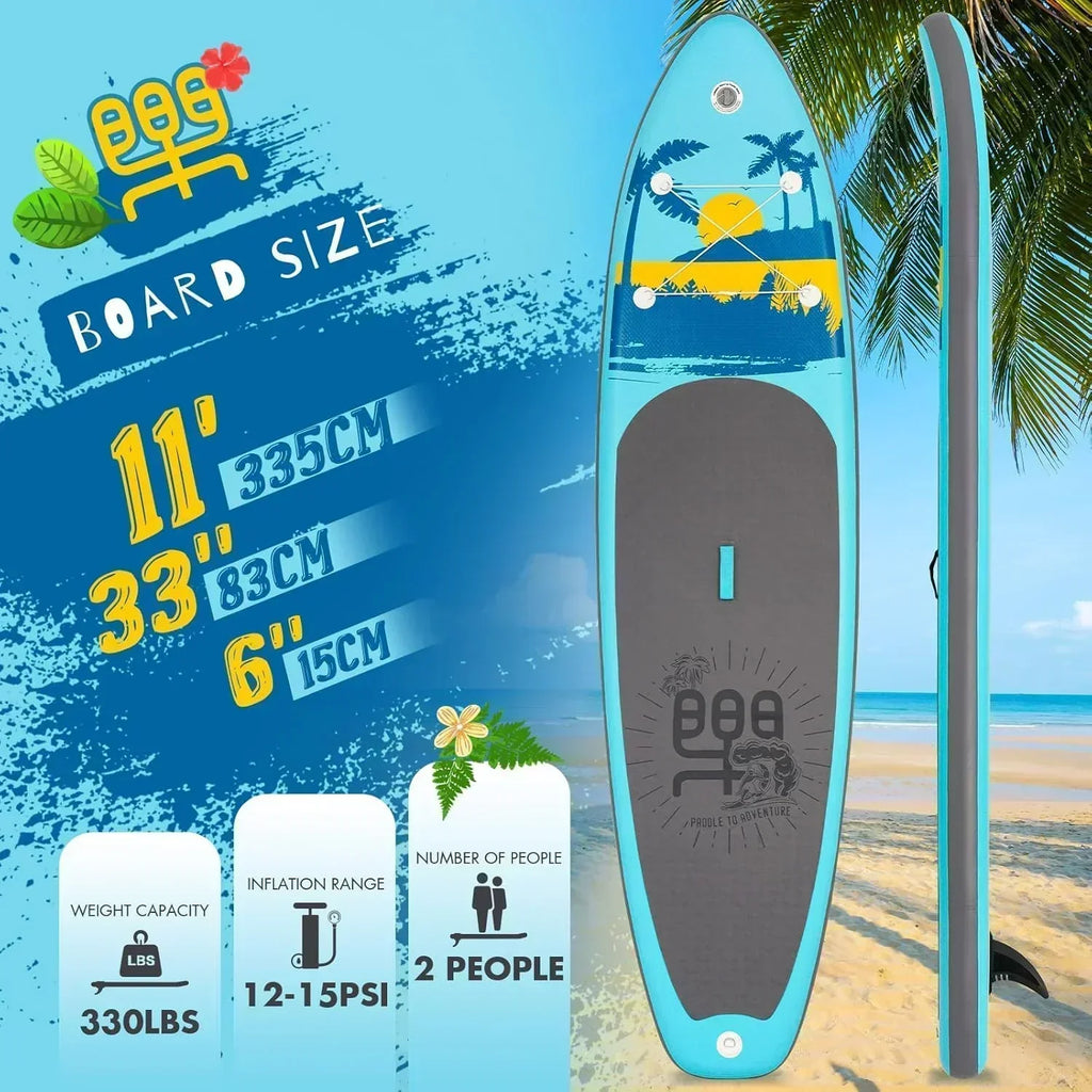 FunWater Inflatable Stand Up Paddle Board Premium SUP Paddle Accessories EVA Deck