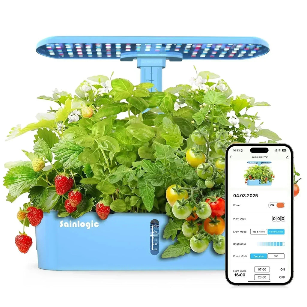 Hydroponic Planting System Kit 12 Watering Planters Smart Indoor Garden with APP