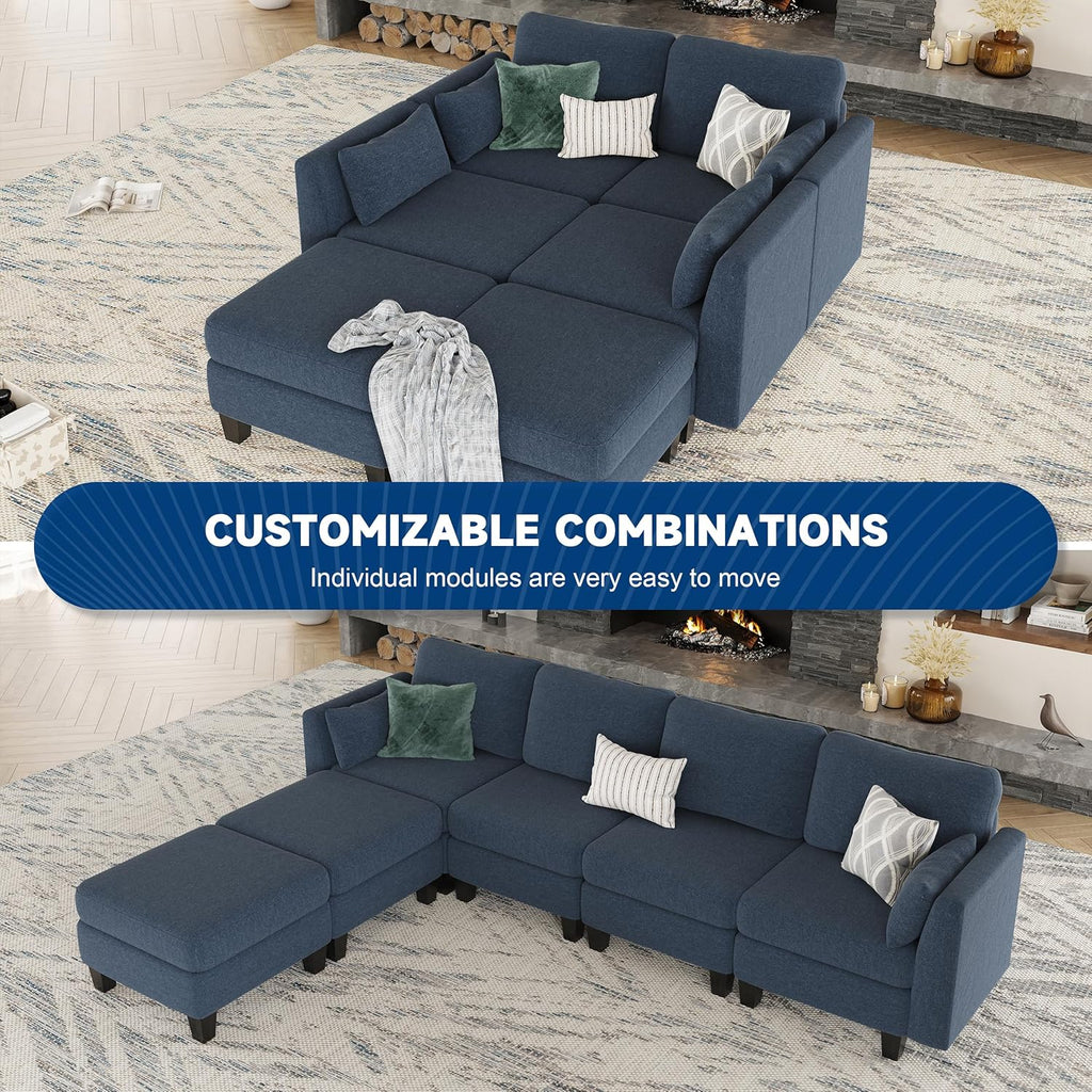 Modular Sectional Sof Convertible U Shaped Sofa Couch with High Density Memory Foam