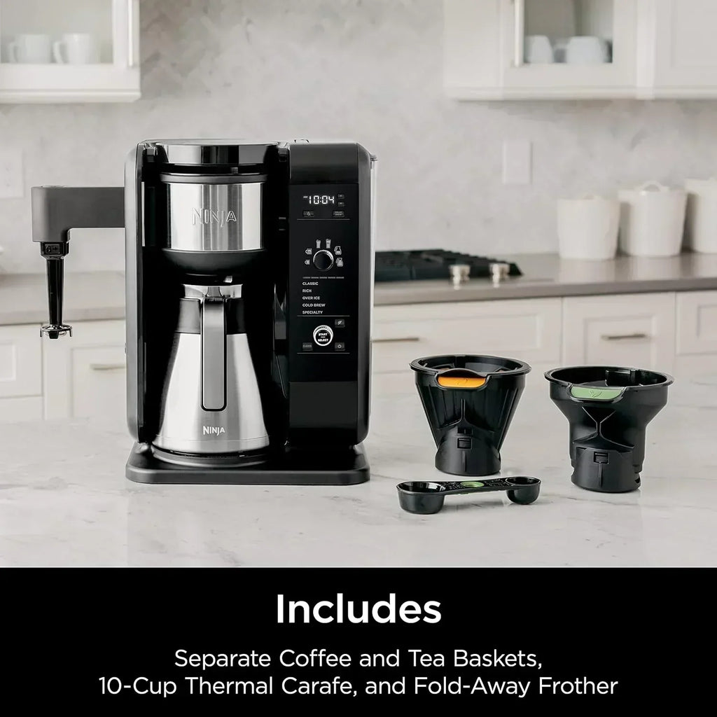 Ninja Hot and Cold Brewed System Tea and Coffee Maker with Auto-iQ 50 oz Thermos