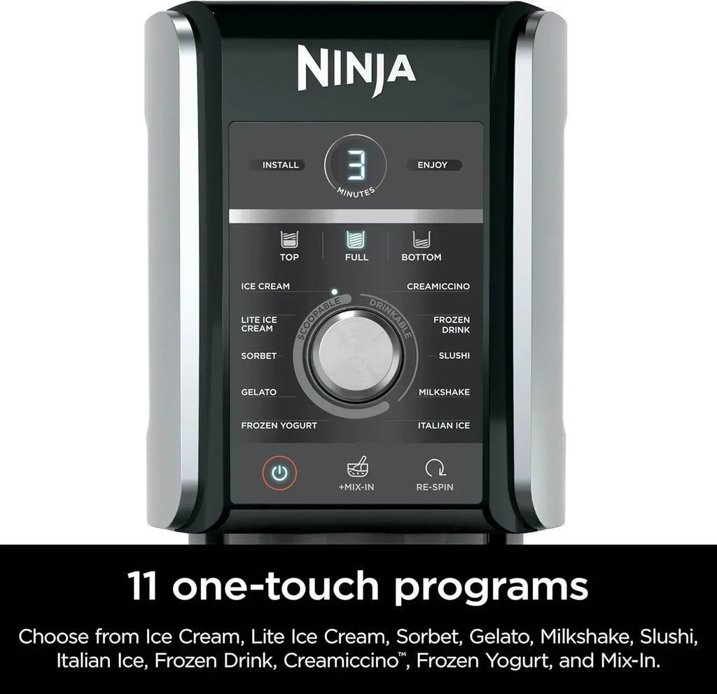 Ninja NC301 CREAMi Ice Cream Maker for Gelato Mix-ins Milkshakes Sorbet Smoothie Bowls More