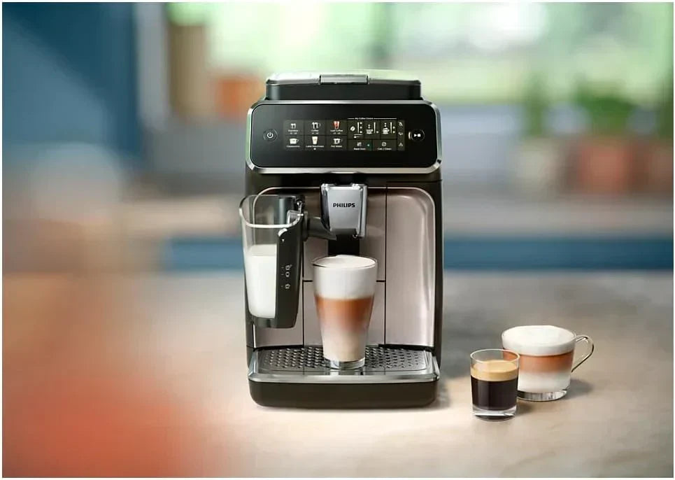 Fully automatic espresso machine 6 hot and iced beverages with ceramic grinder