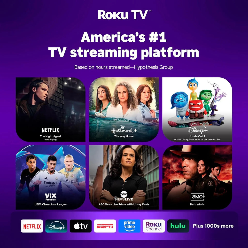 Aurzen Roku TV Smart Projector with Wifi and Bluetooth, Roku Streaming Experience Built-in