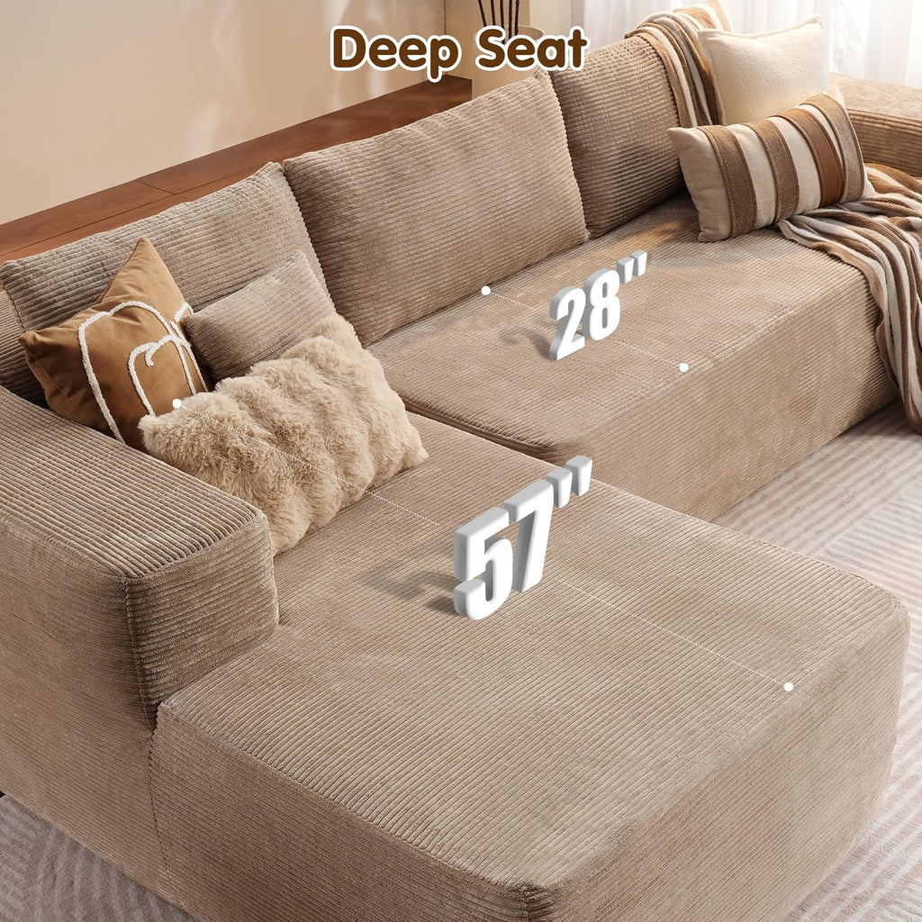 Ovios 104 Cloud Section Sofa L-shaped lounge chair, modern modular sofa