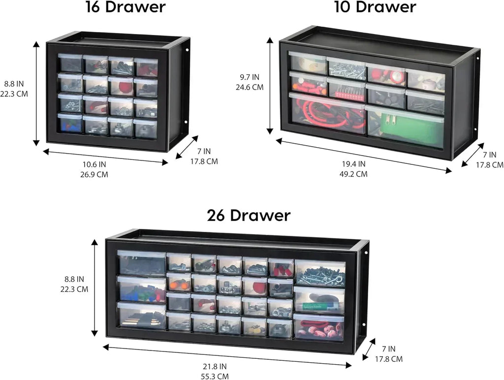 IRIS USA Screw Tool Organizer Small Parts Cabinet Chest Storage Drawers Organization Toolbox