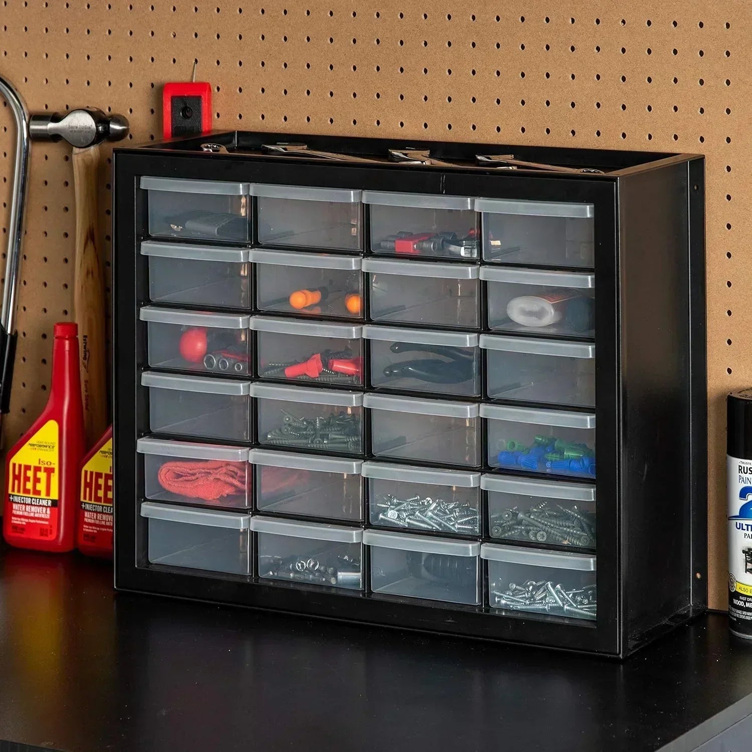 IRIS USA Screw Tool Organizer Small Parts Cabinet Chest Storage Drawers Organization Toolbox
