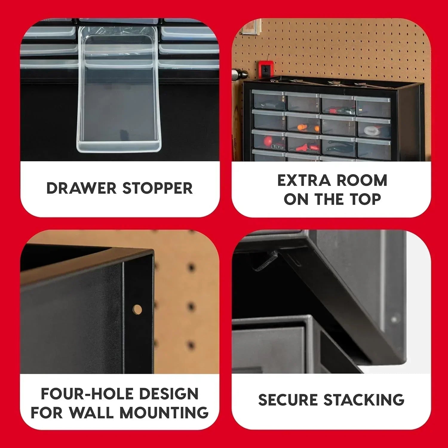 IRIS USA Screw Tool Organizer Small Parts Cabinet Chest Storage Drawers Organization Toolbox