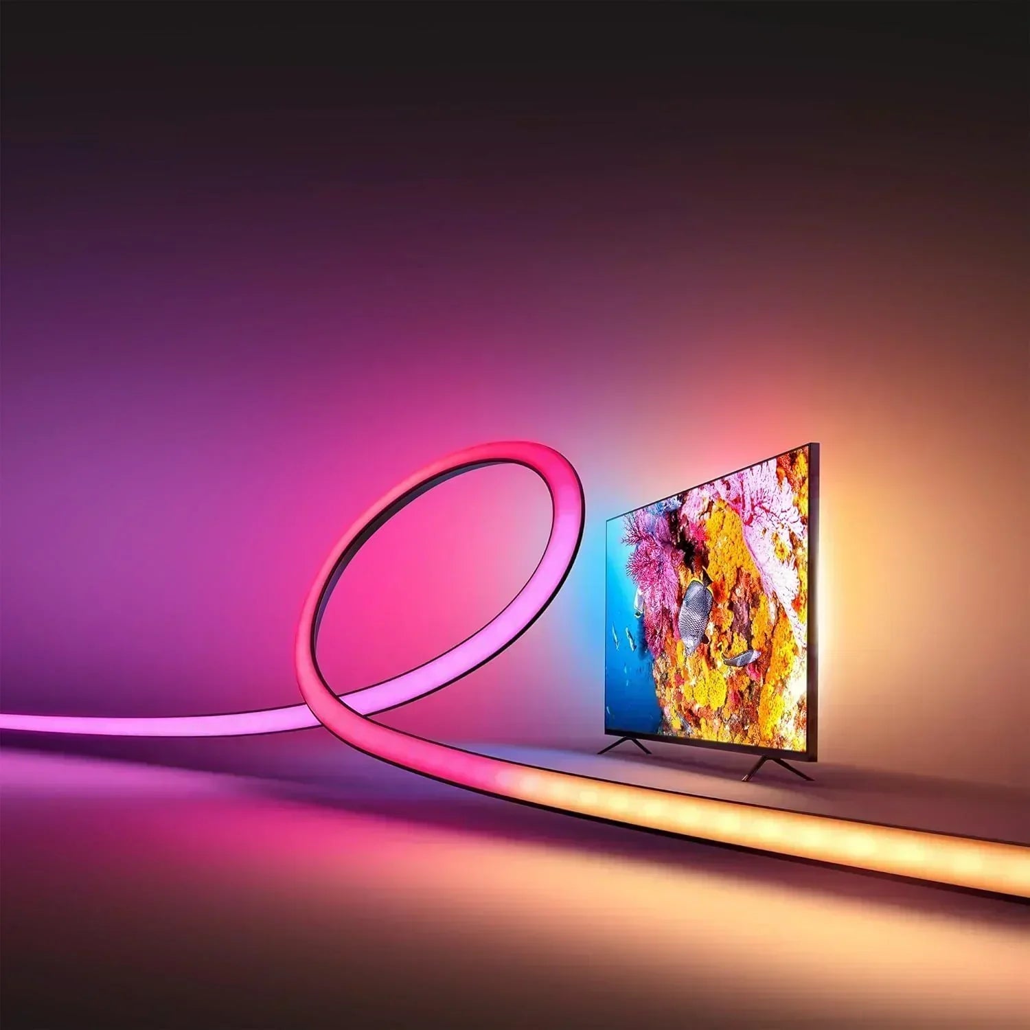 65-inch smart TV light strip flowing color-changing LED light strip backlight synced
