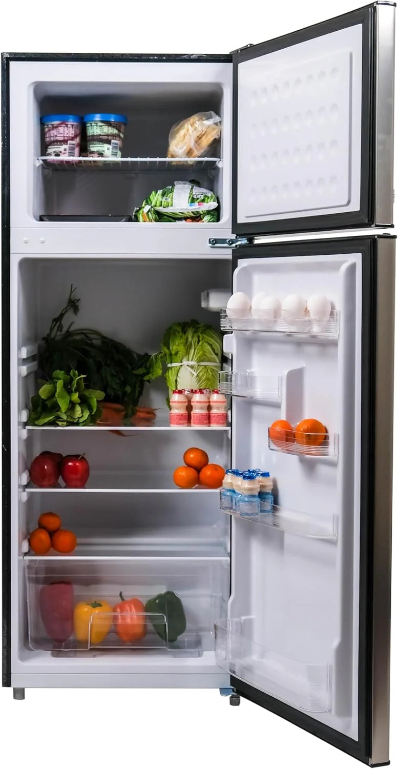 Frigidaire 2 Door Apartment Size Refrigerator Freezer Combo 7.5 cu ft Platinum Series Stainless
