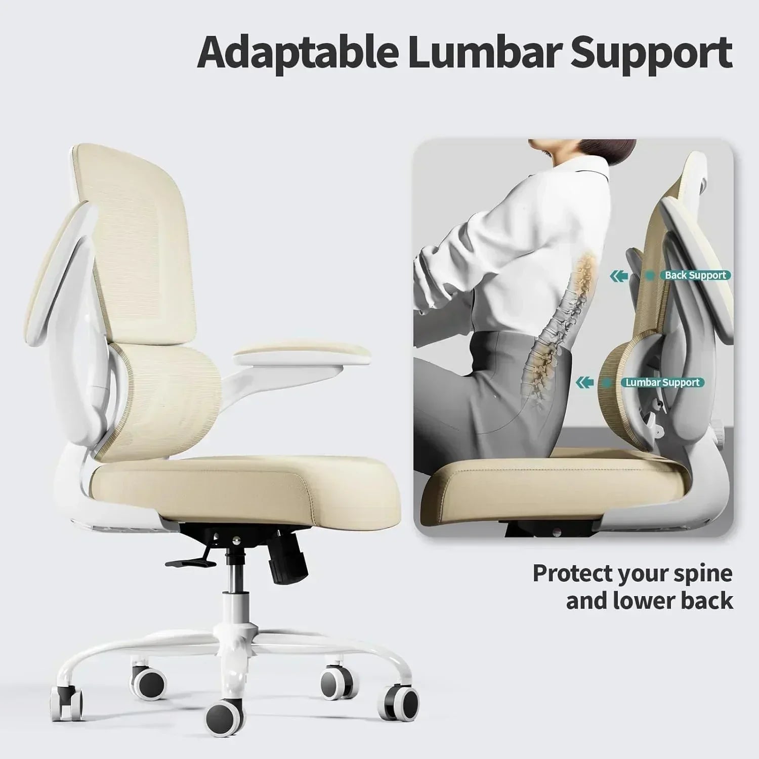 TRALT Office Chair Ergonomic Desk Chair 330 lbs Home Mesh Gaming Chair with Wheels