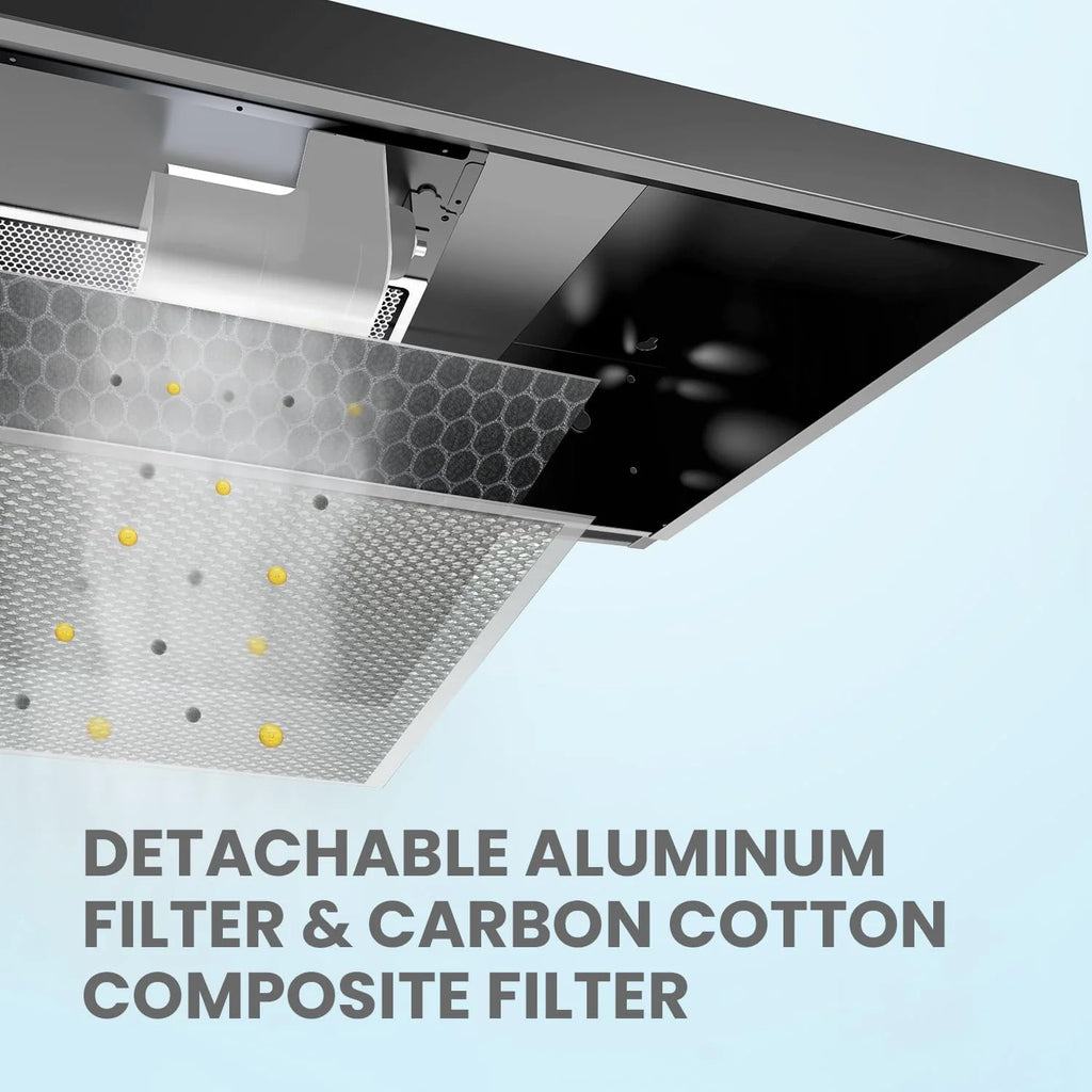 Comfee 30 Under Cabinet Ducted/Ductless Convertible Slim Vent Durable Stainless Steel Kitchen Reusable Filter