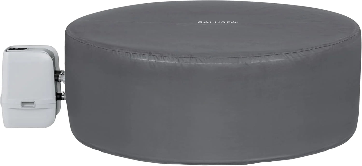 Bestway SaluSpa Miami EnergySense AirJet Inflatable Hot Tub Spa (71 x 26) | Portable Hot Tub with 2 Covers (1 Energy-Efficient Thermal Cover and 1 Standard Cover) | Fits Up to 2-4 Persons | Black
