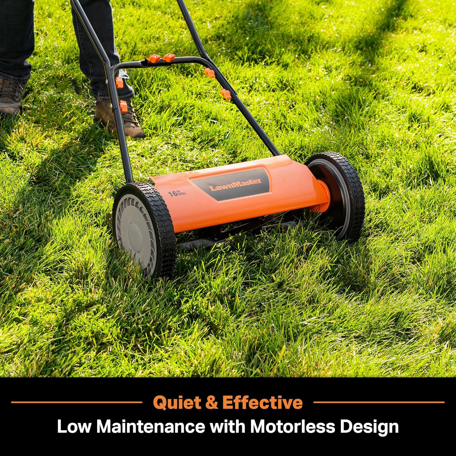 LawnMaster LMRM1801 Push Reel Lawn Mower 18-Inch 5-Blade