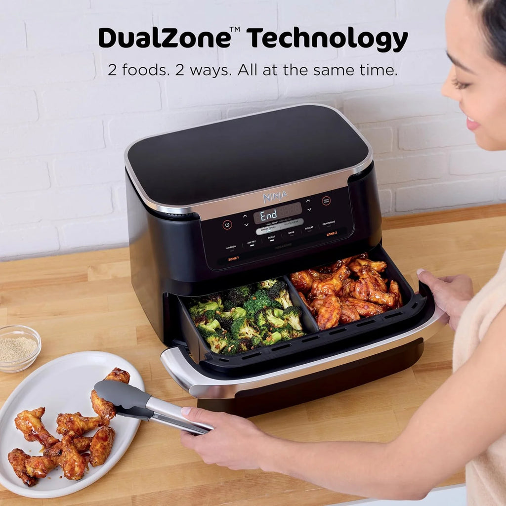 Ninja Foodi 6-in-1 FlexBasket Air Fryer with 7-Quart MegaZone and Basket Divider