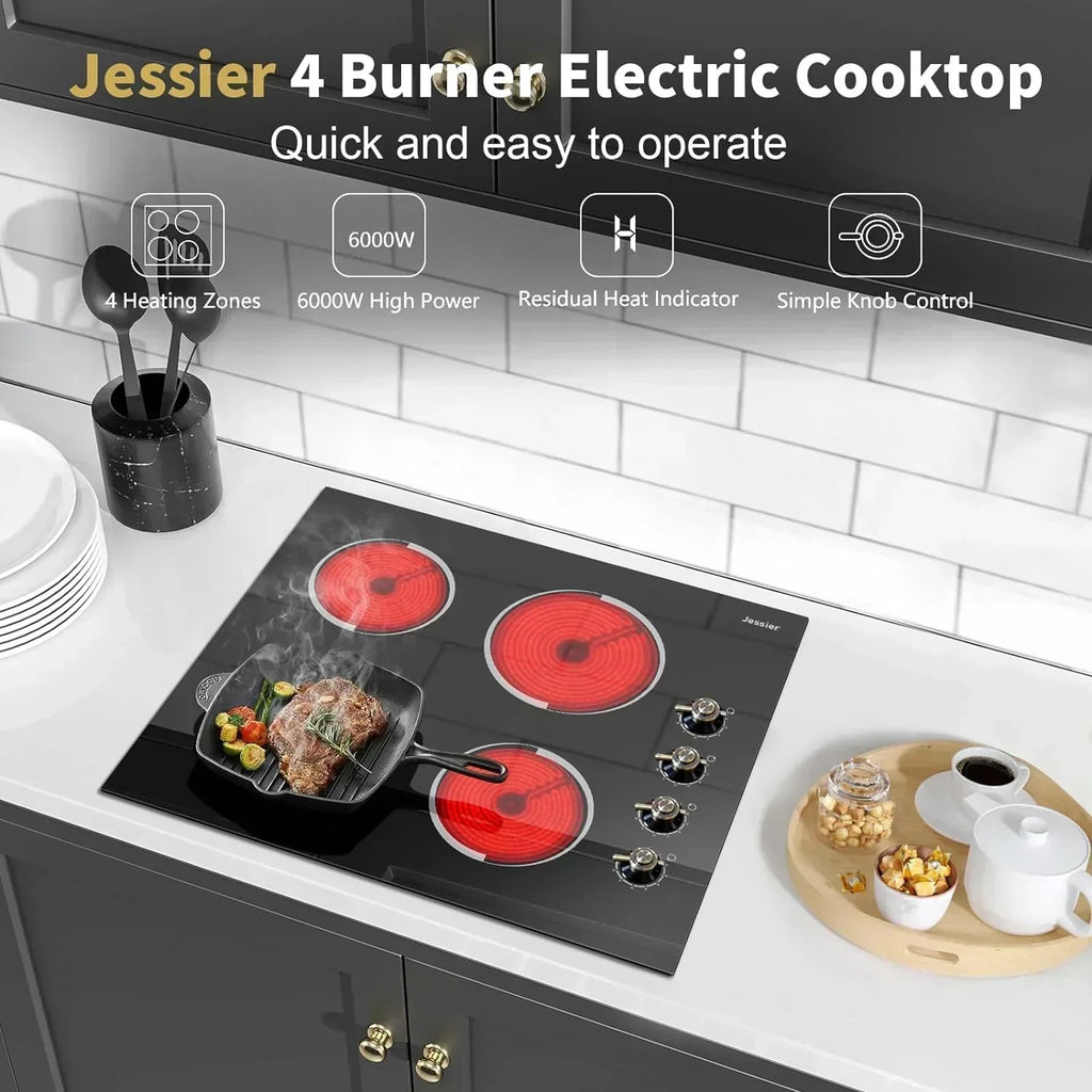 Electric Cooktop 30 Inch - 5 Burners Built-in Ceramic Cooktop 30 Electric Stove Top