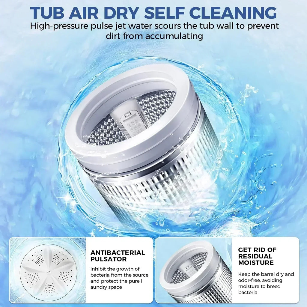 Nictemaw Portable Washing Machine 20Lbs Capacity Full-Automatic Portable Washer Machine