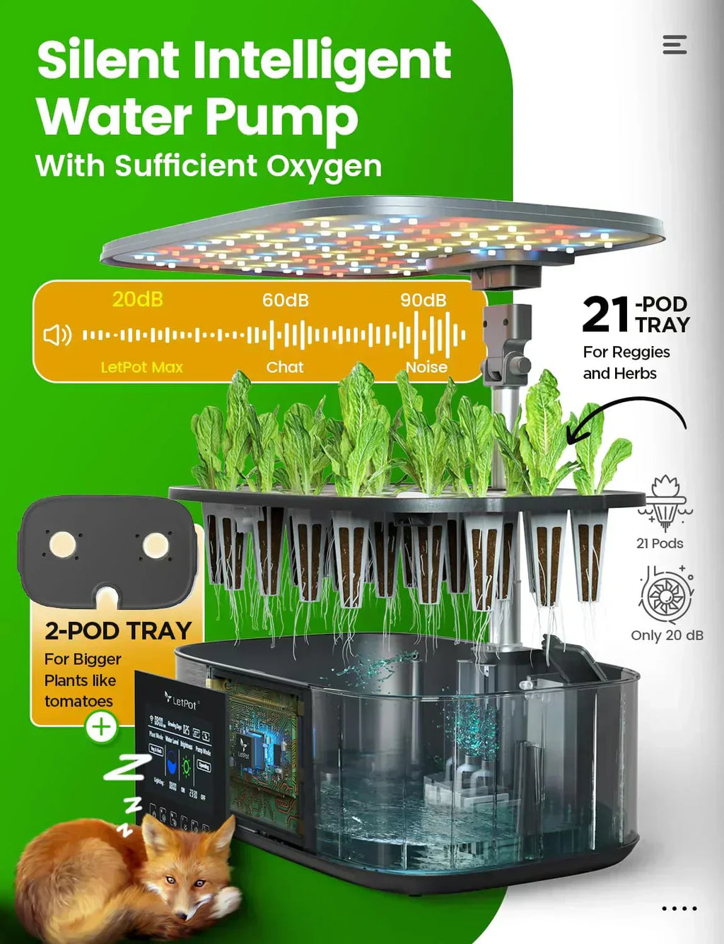 Hydroponic Planting System 12 Indoor Smart Herb Garden Set Indoor Garden App and WiFi Control