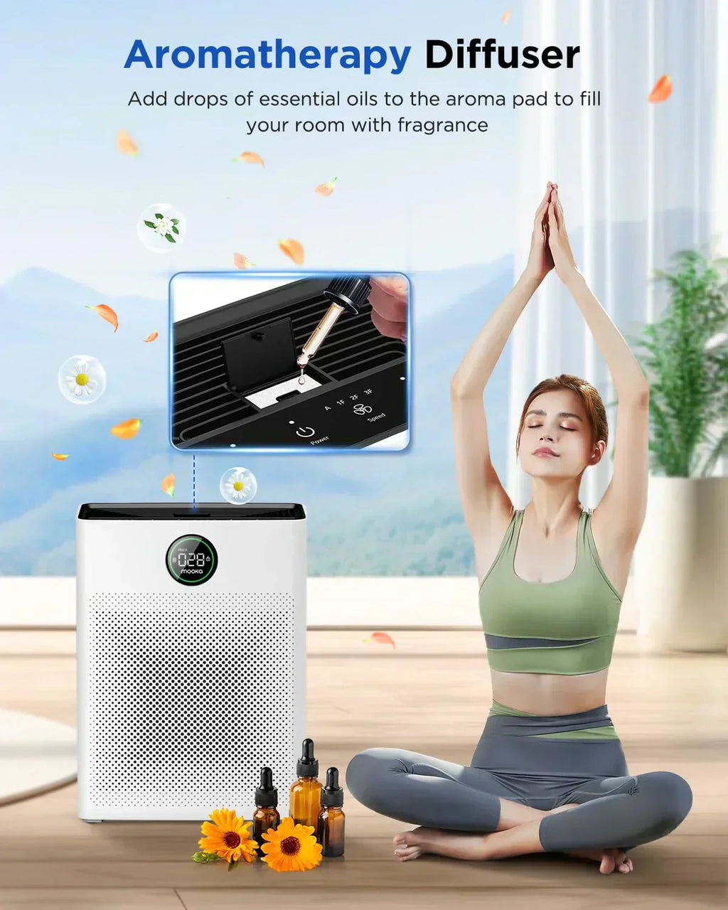 Air Purifiers for Home Large Room up to 2200sq.ft MOOKA Air purifier for Home Pets
