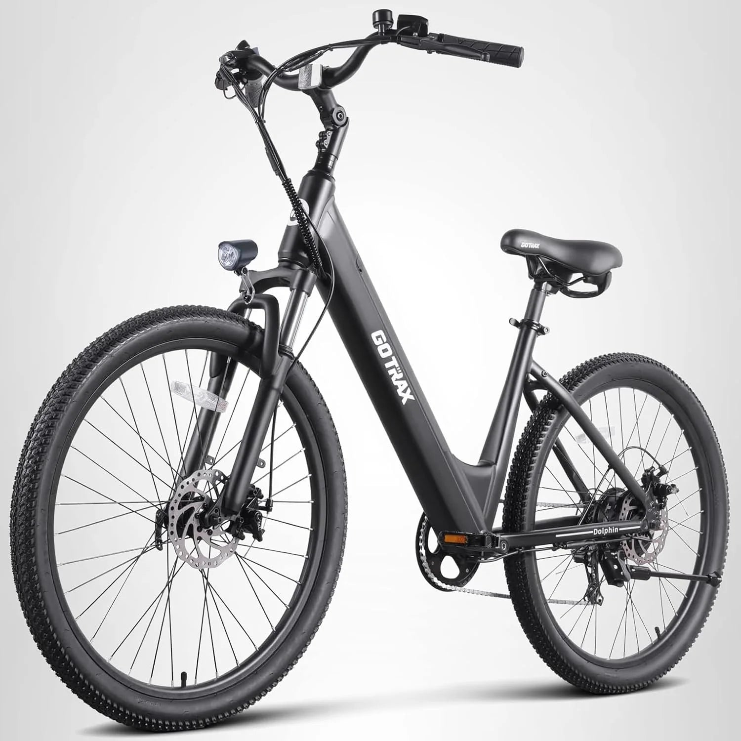Gotrax Dolphin 26 Electric Bike Max Range 30 Miles 20Mph Power by Peak 500W